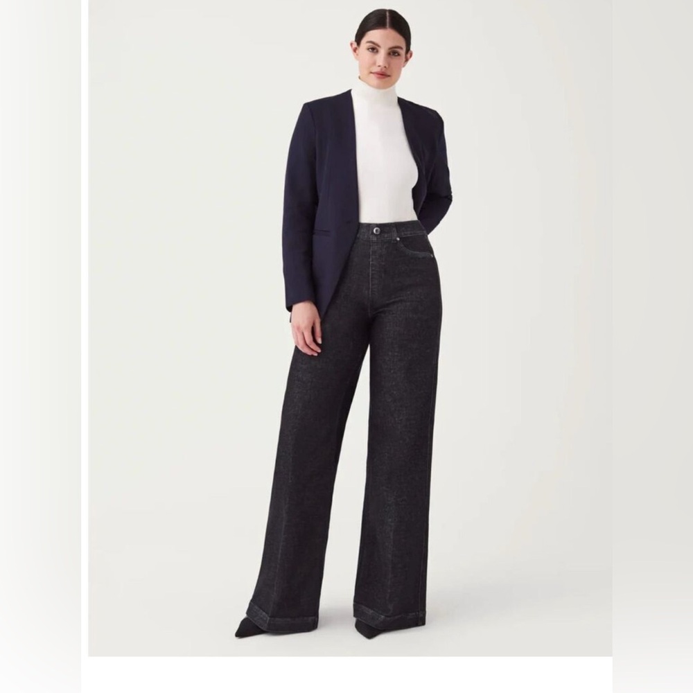 Spanx Black Wide Leg Jeans XL